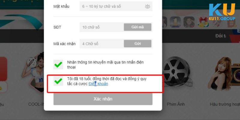 Quy trình 3 bước đăng ký Ku11 đơn giản