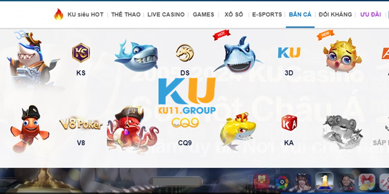 Ku11 còn nhiều trò cá cược thú vị như Bắn Cá